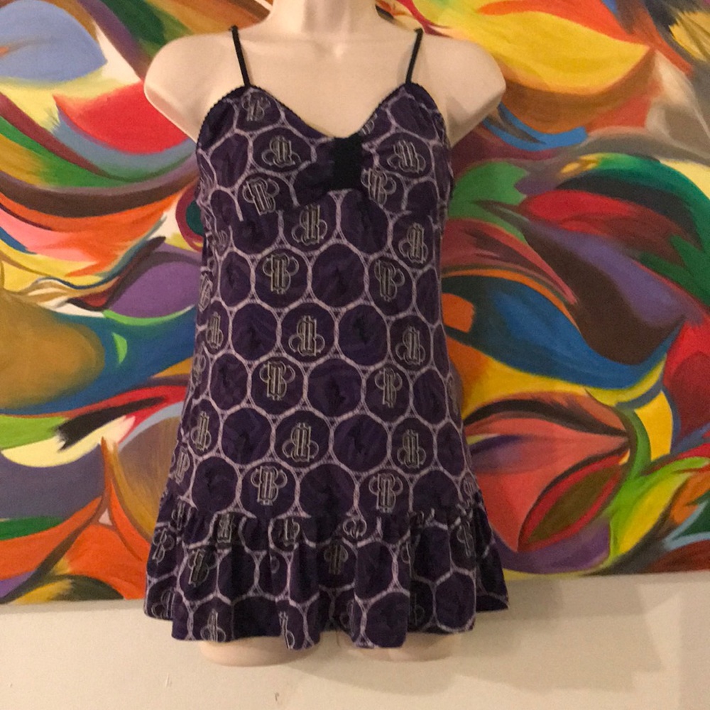 Baby phat purple nightgown with white designs